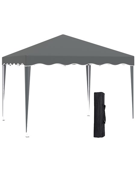Outsunny 3x3m Pop Up Gazebo with Carry Bag, Wave Edge, Grey - pic 19339 | FastDaddyshop