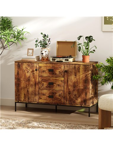 HOMCOM Modern Rustic Brown Sideboard