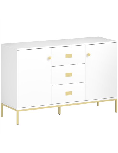 HOMCOM Modern White and Gold Sideboard - pic 193396 | FastDaddyshop