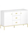 HOMCOM Modern White and Gold Sideboard