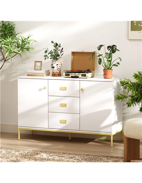 HOMCOM Modern White and Gold Sideboard - pic 193403 | FastDaddyshop