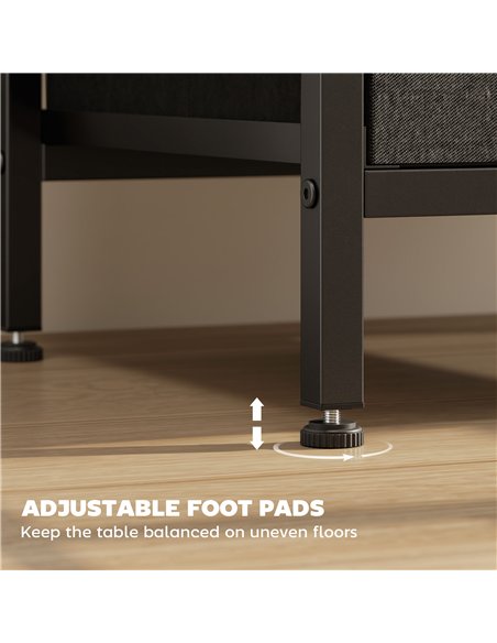 HOMCOM Bedside Table with Charging Station - Black - pic 193501 | FastDaddyshop