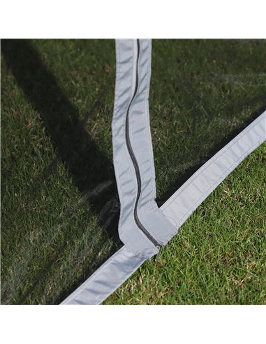 Outsunny 3 x 4m Aluminium Alloy Gazebo Marquee Canopy Pavilion Patio Garden Party Tent Shelter with Nets and Sidewalls - Grey