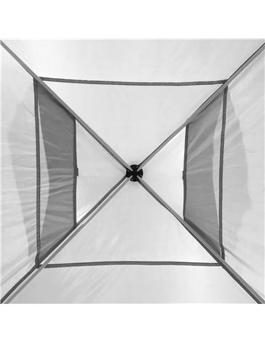 Outsunny 3x(3)M Pop Up Gazebo Tent with 1 Sidewall, Roller Bag, Adjustable Height, Event Shelter Tent for Garden, Patio, White