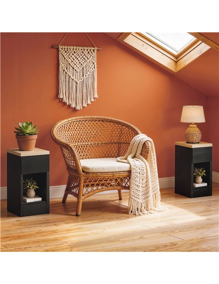 HOMCOM Set of Two Modern Storage Bedside Tables - Black - pic 193745 | FastDaddyshop