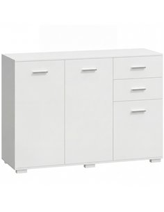 HOMCOM Sideboard, Modern Storage Cabinet with 2 Drawers, 3 Doors and Adjustable Shelves, White