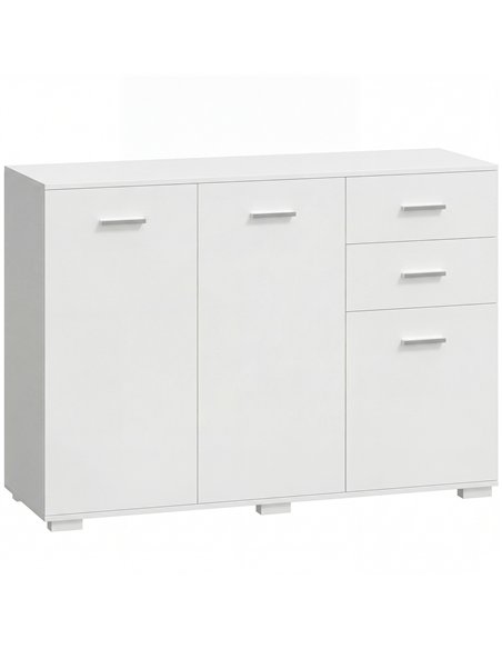 HOMCOM Sideboard, Modern Storage Cabinet with 2 Drawers, 3 Doors and Adjustable Shelves, White - pic 193783 | FastDaddyshop