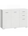 HOMCOM Sideboard, Modern Storage Cabinet with 2 Drawers, 3 Doors and Adjustable Shelves, White