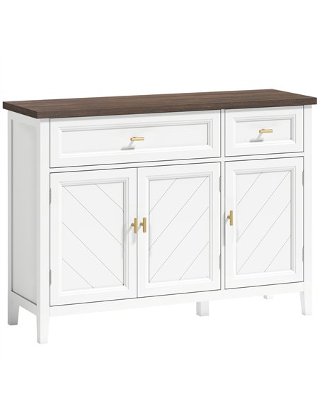 HOMCOM Modern Sideboard with 3 Doors, 2 Drawers and Adjustable Shelves, White - pic 193828 | FastDaddyshop