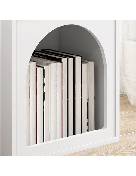 HOMCOM Bedside Table with 2 Open Compartments - White - pic 193881 | FastDaddyshop