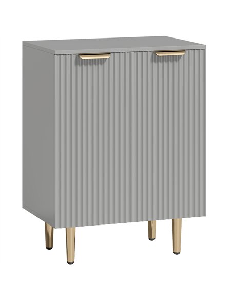HOMCOM Sideboard Buffet Cabinet, Modern Kitchen Storage Cabinet with Adjustable Shelf and Metal Legs, Grey - pic 193900 | FastDaddyshop