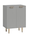 HOMCOM Sideboard Buffet Cabinet, Modern Kitchen Storage Cabinet with Adjustable Shelf and Metal Legs, Grey