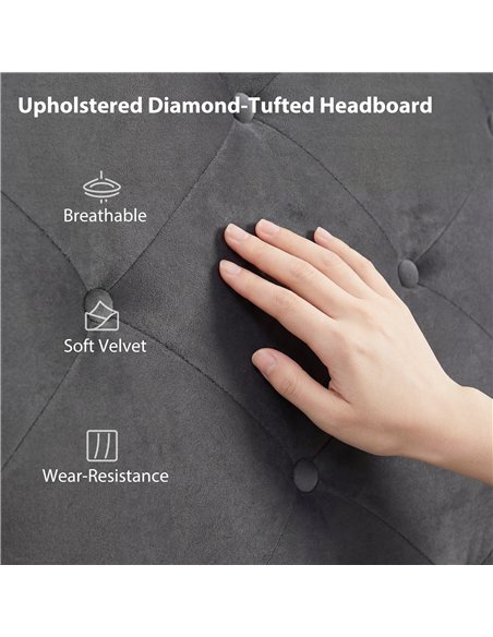HOMCOM Double Bed Frame Gas End Lift Under Bed Storage Upholstered Platform Bed Tufted Headboard for 140 x 190 cm Mattress - pic 193959 | FastDaddyshop
