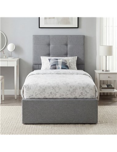 HOMCOM 3ft Single Ottoman Bed with Gas Lift Storage - Grey