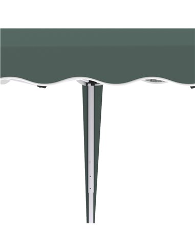 Outsunny 3x3m Pop Up Gazebo with Carry Bag, Adjustable Height, Wave Edge, Green