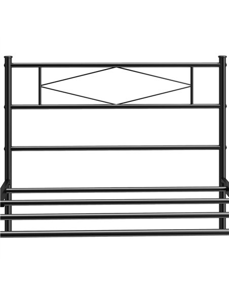 HOMCOM 3ft Single Bed Frame with Headboard and Footboard, Metal Platform Bed Frame with 32 cm Underbed Storage, Black - pic 194061 | FastDaddyshop