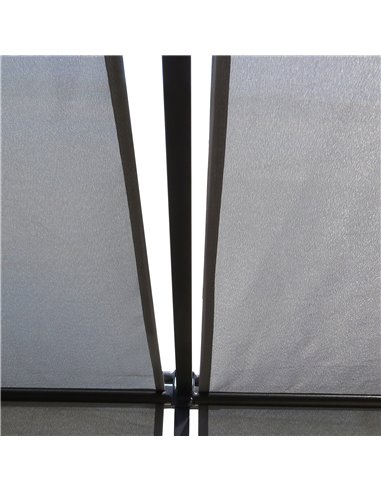 Outsunny 3 x 3(m) Steel Pergola Gazebo Garden Shelter with Retractable Roof Canopy for Outdoor, Patio, Dark Grey
