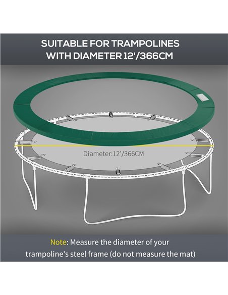 HOMCOM  Trampoline Safety Pad, 8 ft-Green - pic 194138 | FastDaddyshop
