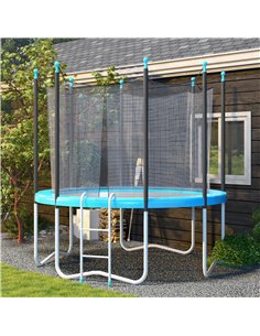 HOMCOM 12ft Trampoline Accessories Safety Pad Φ366cm Replacement Surround Padding Thick Foam Pads Light Blue 2