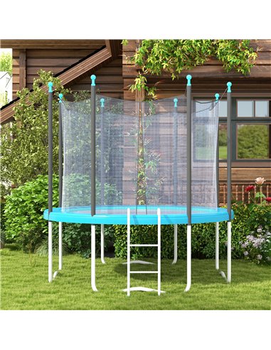 HOMCOM 12ft Trampoline Accessories Safety Pad Φ366cm Replacement Surround Padding Thick Foam Pads Light Blue