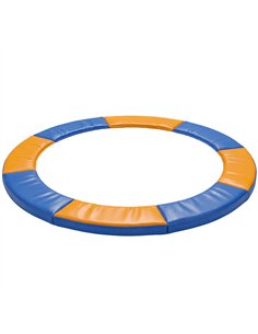 HOMCOM 8FT Trampoline Spring Cover, Plastic Trampoline Pad Replacement Safety Guard, Yellow and Blue