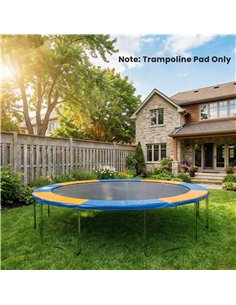 HOMCOM 8FT Trampoline Spring Cover, Plastic Trampoline Pad Replacement Safety Guard, Yellow and Blue 2