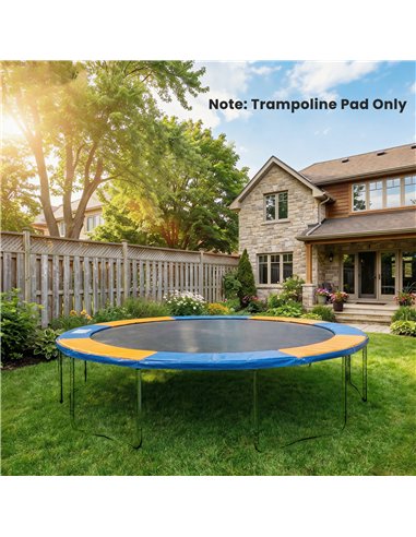 HOMCOM 8FT Trampoline Spring Cover, Plastic Trampoline Pad Replacement Safety Guard, Yellow and Blue