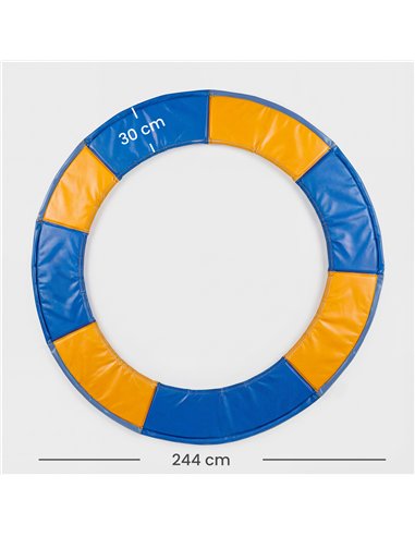 HOMCOM 8FT Trampoline Spring Cover, Plastic Trampoline Pad Replacement Safety Guard, Yellow and Blue