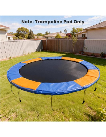 HOMCOM 8FT Trampoline Spring Cover, Plastic Trampoline Pad Replacement Safety Guard, Yellow and Blue - pic 194168 | FastDaddyshop