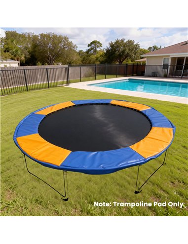 HOMCOM 8FT Trampoline Spring Cover, Plastic Trampoline Pad Replacement Safety Guard, Yellow and Blue