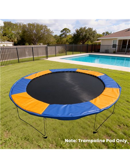 HOMCOM 8FT Trampoline Spring Cover, Plastic Trampoline Pad Replacement Safety Guard, Yellow and Blue - pic 194169 | FastDaddyshop