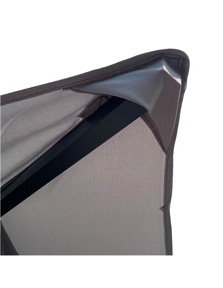 Outsunny 4x3.35m Metal Gazebo with 2 Tier Roof, Netting and Curtains, Grey - pic 19418 | FastDaddyshop