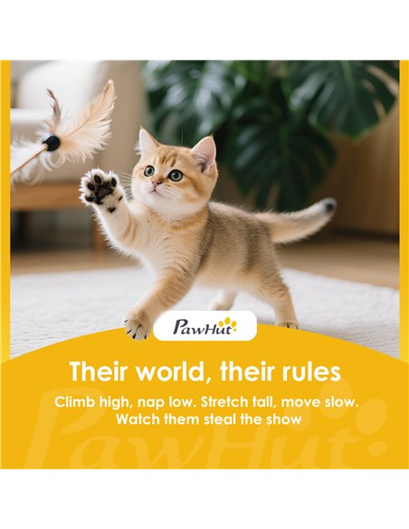 PawHut Cat Tree, 192 cm Large Multi-Level Cat Tower for Indoor Kittens with 8 Scratching Posts, 3 Plush Beds, 2 Hammocks - pic 194250 | FastDaddyshop