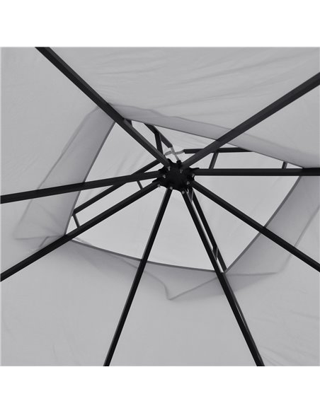 Outsunny 3 x 3 M Garden Gazebo Patio Party Tent Shelter Outdoor Canopy Double Tier Sun Shade Metal Frame Light Grey - pic 19428 | FastDaddyshop