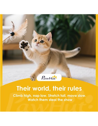 PawHut Multi-Level Cat Tower, 134cm Cat Tree with Condo and Sisal Scratching Posts for Indoor Kittens, Beige