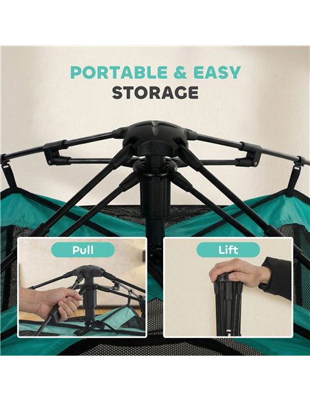 PawHut Cat Tent, 3-Tier Portable Pet Tent for Indoor Outdoor, Cat House with Multi-Door, Carry Bag, Breathable Mesh - pic 194400 | FastDaddyshop
