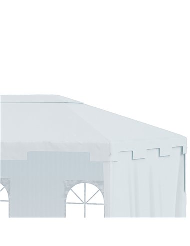 Outsunny 3 x 4 m Garden Gazebo Shelter Marquee Party Tent with 2 Sidewalls for Patio Yard Outdoor - White