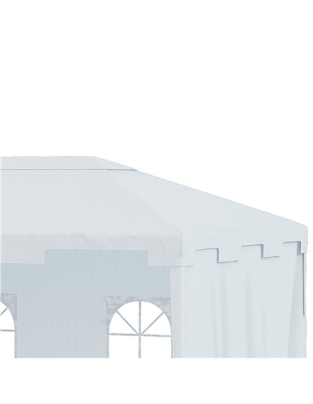 Outsunny 3 x 4 m Garden Gazebo Shelter Marquee Party Tent with 2 Sidewalls for Patio Yard Outdoor - White - pic 19444 | FastDaddyshop