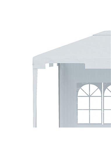 Outsunny 3 x 4 m Garden Gazebo Shelter Marquee Party Tent with 2 Sidewalls for Patio Yard Outdoor - White