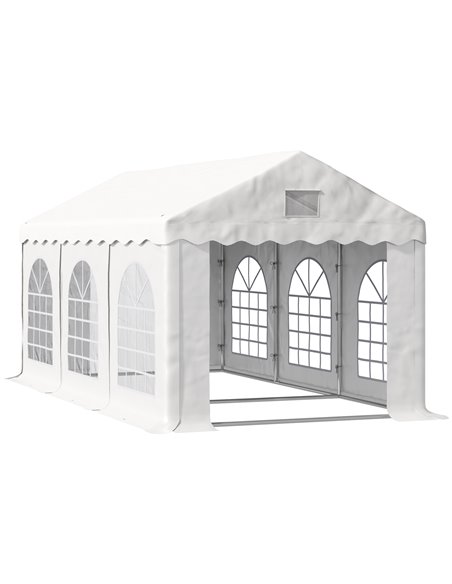 Outsunny 6x3m Gazebo Tent with 4 Removable Side Walls and Windows, White - pic 19447 | FastDaddyshop
