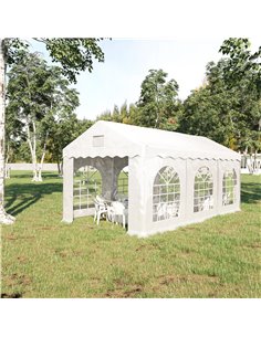 Outsunny 6x3m Gazebo Tent with 4 Removable Side Walls and Windows, White 2