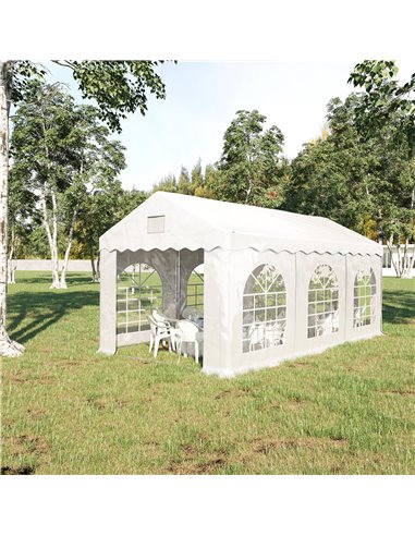 Outsunny 6x3m Gazebo Tent with 4 Removable Side Walls and Windows, White