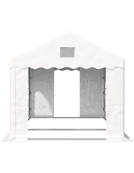 Outsunny 6 x 3 m Gazebo Canopy Party Tent with 4 Removable Side Walls and Windows for Outdoor Event, White - pic 19454 | FastDaddyshop