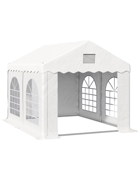 Outsunny 4x3m Gazebo Tent with 4 Removable Side Walls, Windows, White - pic 19465 | FastDaddyshop