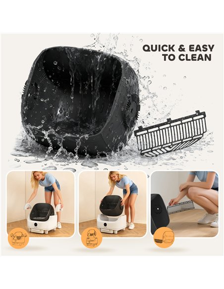PawHut Self Cleaning Cat Litter Tray Top Opening Design, Automatic Litter Box More Space with Integrated Security Protection - pic 194650 | FastDaddyshop