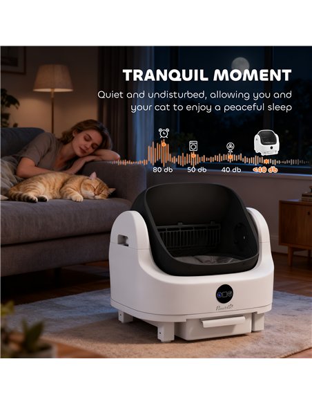 PawHut Self Cleaning Cat Litter Tray Top Opening Design, Automatic Litter Box More Space with Integrated Security Protection - pic 194651 | FastDaddyshop