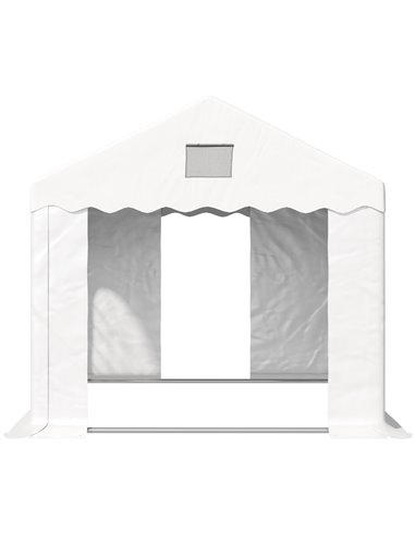Outsunny 4 x 3 m Gazebo Canopy Party Tent with 4 Removable Side Walls and Windows for Outdoor Event, White