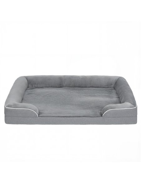 PawHut Dog Sofa Bed, Washable Pet Bed with Removable Cover and Non-Slip Bottom for Small, Medium and Large Dogs, Grey - pic 194727 | FastDaddyshop