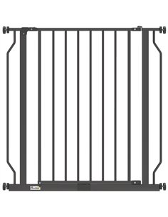 PawHut Extra Wide Dog Gate, with Door Pressure, for Doorways, Hallways, Staircases - Black