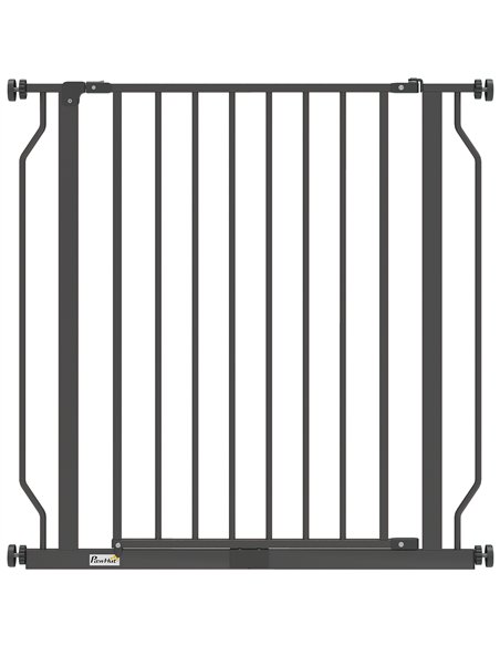 PawHut Extra Wide Dog Gate, with Door Pressure, for Doorways, Hallways, Staircases - Black - pic 194799 | FastDaddyshop